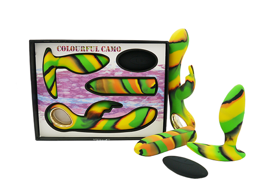 Colourful Camo Lovers Kit Yellow - Vibrant Vibes Australia - Quality Sex Toys - Great Prices - Sex Toys Australia