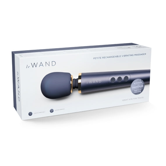 LE WAND PETITE RECHARGEABLE VIBRATING MASSAGER NAVY - Vibrant Vibes Australia - Quality Sex Toys - Great Prices - Sex Toys Australia