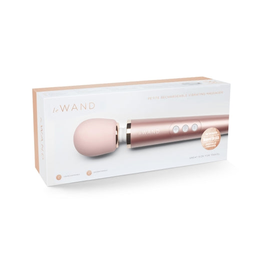 LE WAND PETITE RECHARGEABLE VIBRATING MASSAGER ROSE GOLD - Vibrant Vibes Australia - Quality Sex Toys - Great Prices - Sex Toys Australia