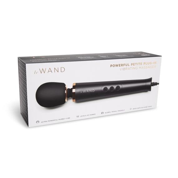 LE WAND POWERFUL PETITE PLUG-IN BLACK - Vibrant Vibes Australia - Quality Sex Toys - Great Prices - Sex Toys Australia