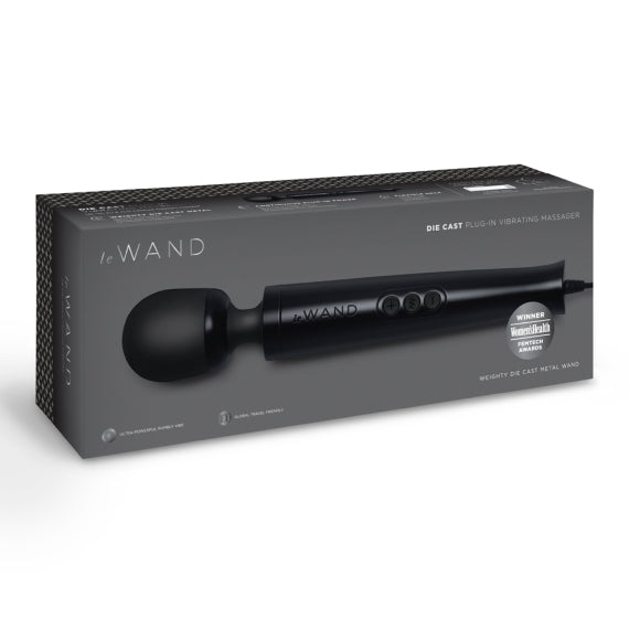 LE WAND DIECAST PLUG-IN MASSAGER BLACK - Vibrant Vibes Australia - Quality Sex Toys - Great Prices - Sex Toys Australia