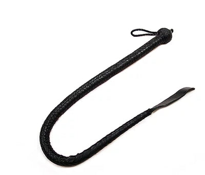 Black Leather Devil Tail Whip - Vibrant Vibes Australia - Quality Sex Toys - Great Prices - Sex Toys Australia