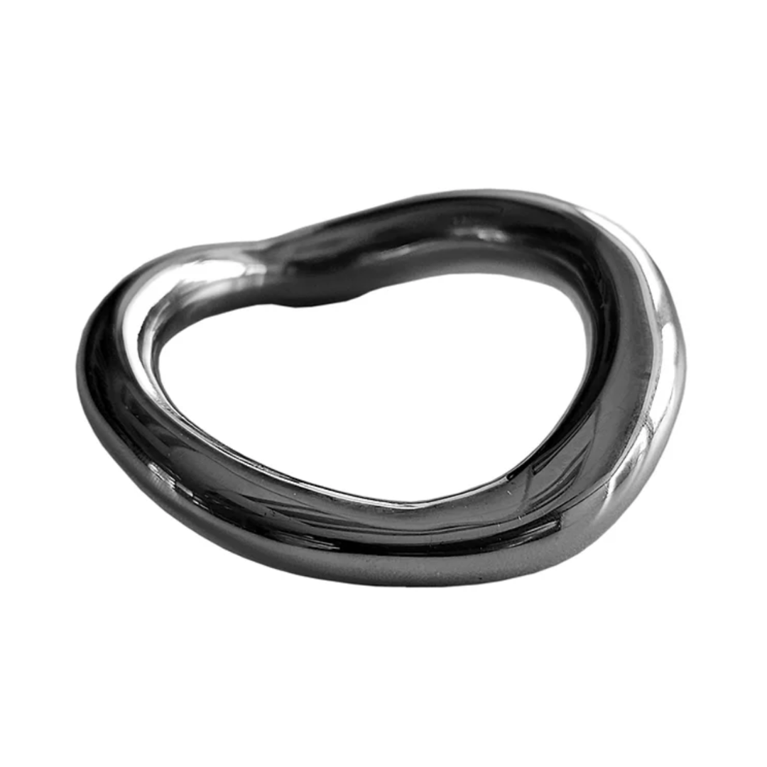 STAINLESS STEEL ERGONOMIC COCK RING 50MM - Vibrant Vibes Australia - Quality Sex Toys - Great Prices - Sex Toys Australia