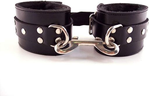 Rouge Black Fur Wrist Cuffs - Vibrant Vibes Australia - Quality Sex Toys - Great Prices - Sex Toys Australia