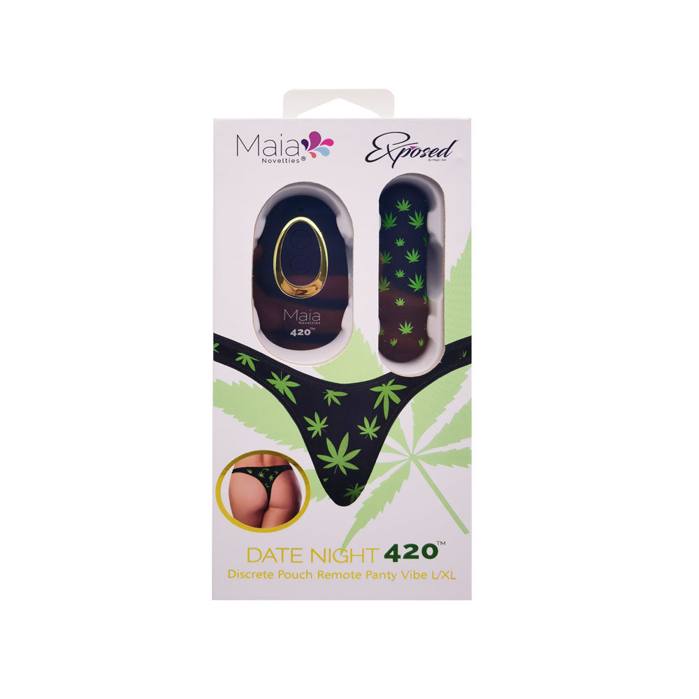 Maia DATE NIGHT 420 PANTY VIBE - S/M -  S/M 420 Panty with  USB Rechargeable Bullet & Remote