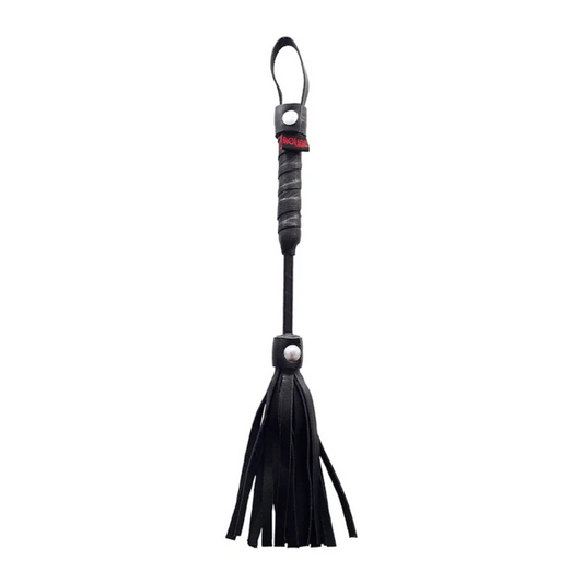 MINI LEATHER FLOGGER BLACK - Vibrant Vibes Australia - Quality Sex Toys - Great Prices - Sex Toys Australia