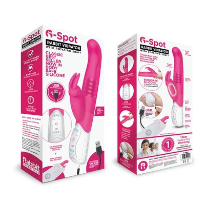 Rabbit Essentials Rechargeable G-Spot Rabbit - Hot Pink - Vibrant Vibes Australia - Quality Sex Toys - Great Prices - Sex Toys Australia