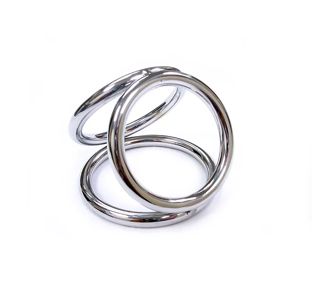 Stainless Steel Triple Cock Ring Cage (Medium) Package - Vibrant Vibes Australia - Quality Sex Toys - Great Prices - Sex Toys Australia