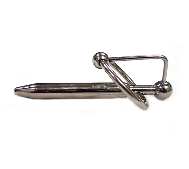 Stainless Steel Urethral Plug and Cock Ring (Large) Packaged - Vibrant Vibes Australia - Quality Sex Toys - Great Prices - Sex Toys Australia