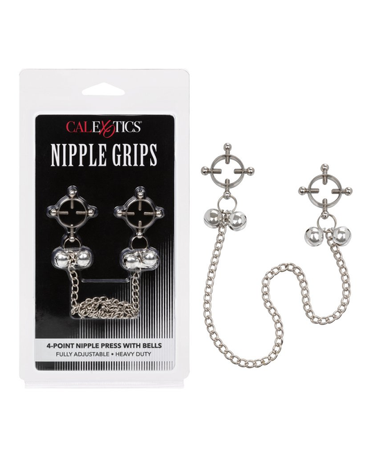 Nipple Grips 4-Point Nipple Press with Bells - Vibrant Vibes Australia - Quality Sex Toys - Great Prices - Sex Toys Australia