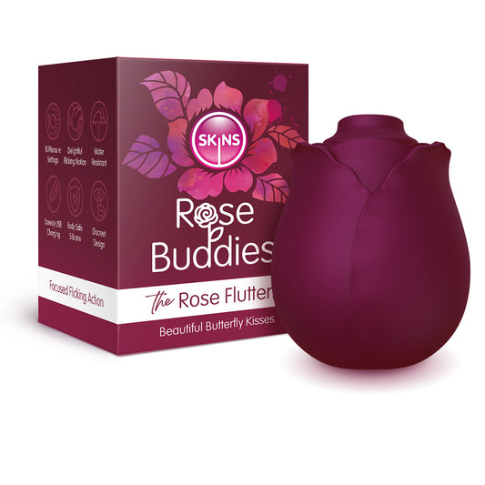 SKINS ROSE BUDDIES - THE ROSE FLUTTERZ - Vibrant Vibes Australia - Quality Sex Toys - Great Prices - Sex Toys Australia