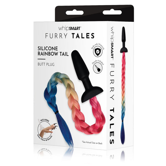 WhipSmart Furry Tales Silicone Rainbow Tail - Vibrant Vibes Australia - Quality Sex Toys - Great Prices - Sex Toys Australia