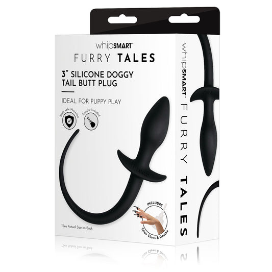 WhipSmart Furry Tales 3'' Silicone Doggy Tail Butt Plug - Vibrant Vibes Australia - Quality Sex Toys - Great Prices - Sex Toys Australia