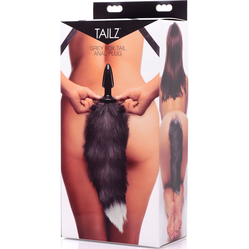 Fox Tail Anal Plug Grey - Vibrant Vibes Australia - Quality Sex Toys - Great Prices - Sex Toys Australia