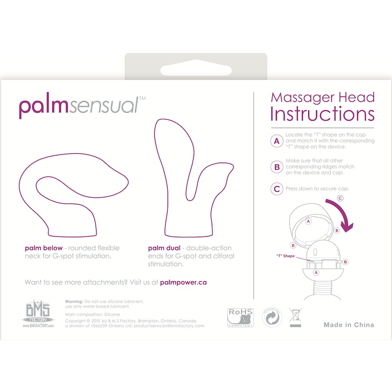 PalmSensual Massager Heads Pink (For use with PalmPower) - Vibrant Vibes Australia - Quality Sex Toys - Great Prices - Sex Toys Australia