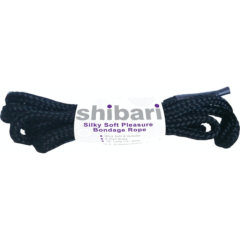 Shibari Rope Silky Soft Bondage 5m Black - Vibrant Vibes Australia - Quality Sex Toys - Great Prices - Sex Toys Australia