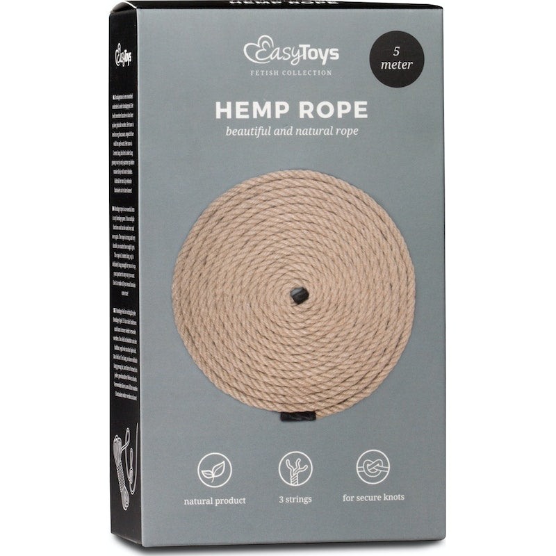 Bondage Rope Hemp 5m - Vibrant Vibes Australia - Quality Sex Toys - Great Prices - Sex Toys Australia