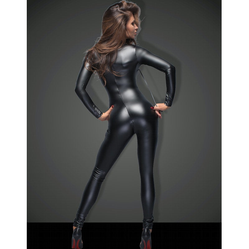 Power Wetlook Overall With Leash And 2 Way Zipper - Vibrant Vibes Australia - Quality Sex Toys - Great Prices - Sex Toys Australia