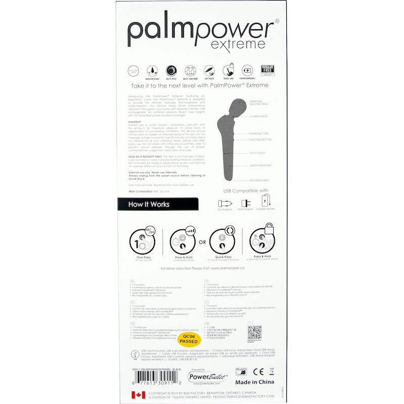 PalmPower Extreme Black - Vibrant Vibes Australia - Quality Sex Toys - Great Prices - Sex Toys Australia