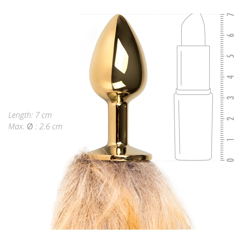 Fox Tail No. 1 - Gold Plug - Vibrant Vibes Australia - Quality Sex Toys - Great Prices - Sex Toys Australia