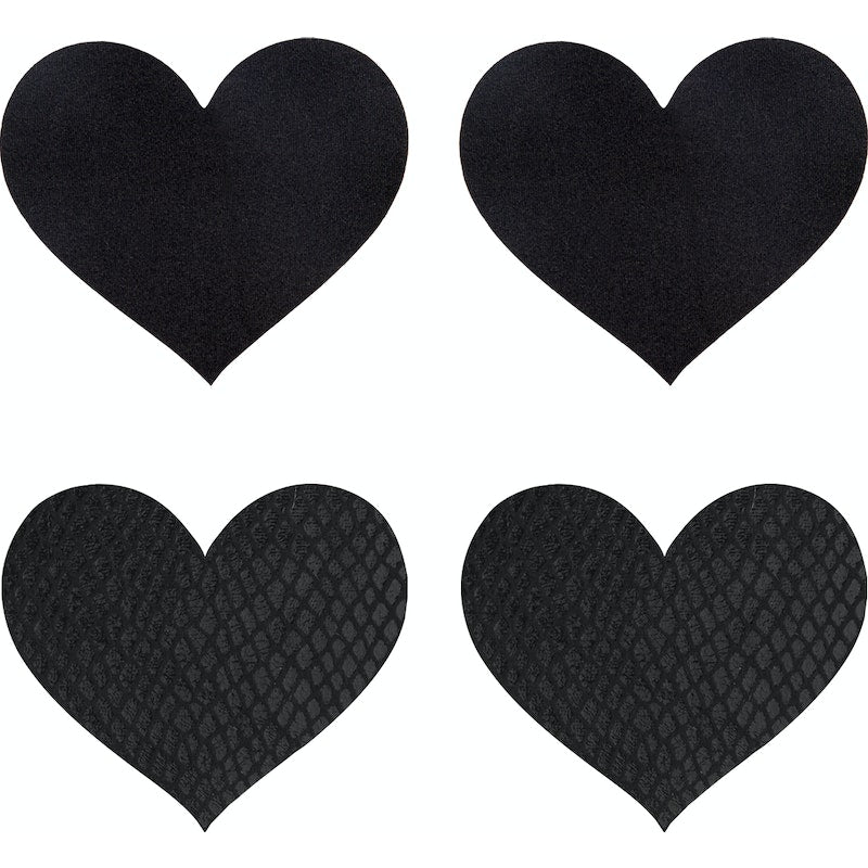 Classic Black Hearts Pasties - Vibrant Vibes Australia - Quality Sex Toys - Great Prices - Sex Toys Australia