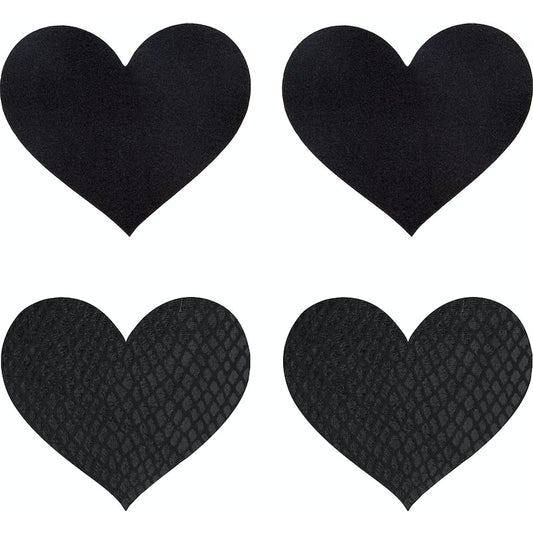 Classic Black Hearts Pasties - Vibrant Vibes Australia - Quality Sex Toys - Great Prices - Sex Toys Australia