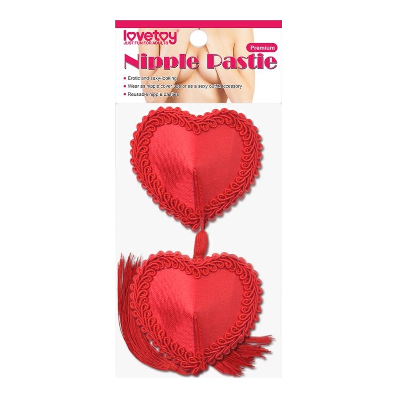 Reusable Red Heart Tassels Nipple Pasties - Vibrant Vibes Australia - Quality Sex Toys - Great Prices - Sex Toys Australia