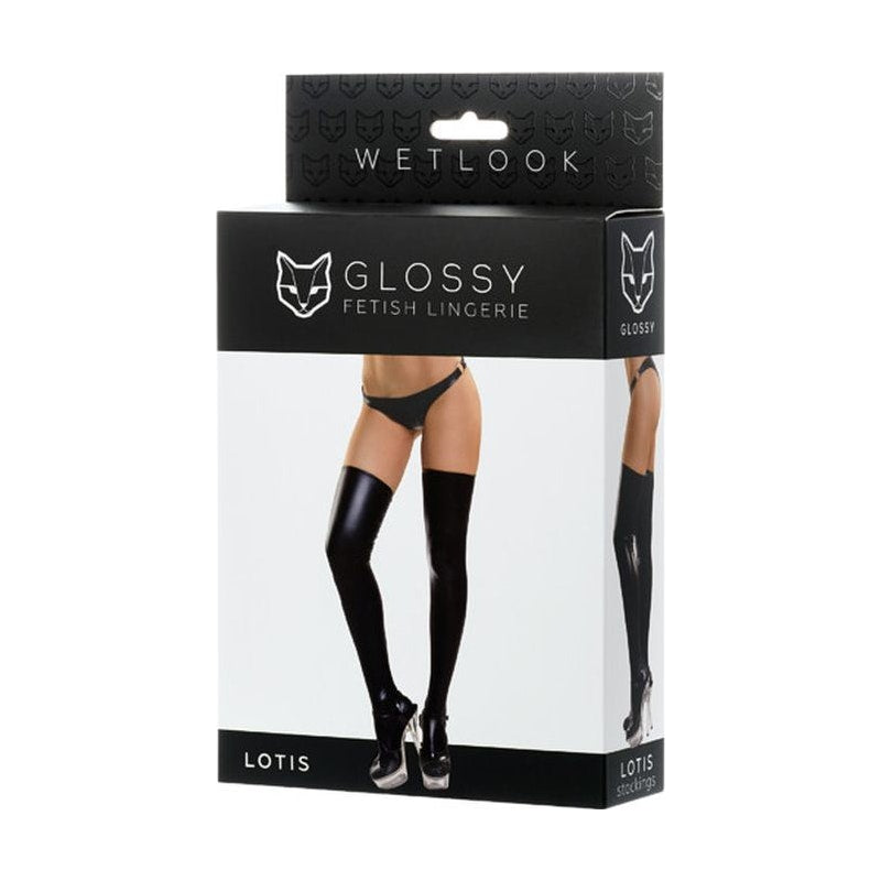 Glossy Wetlook Stockings Lotis - Vibrant Vibes Australia - Quality Sex Toys - Great Prices - Sex Toys Australia