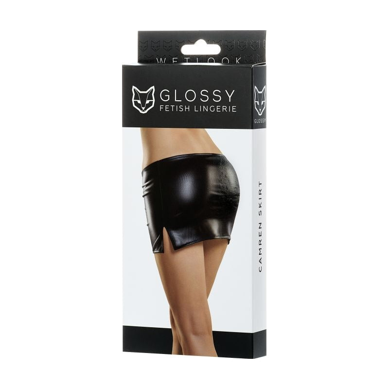 Glossy Wetlook Mini Skirt Camren - Vibrant Vibes Australia - Quality Sex Toys - Great Prices - Sex Toys Australia