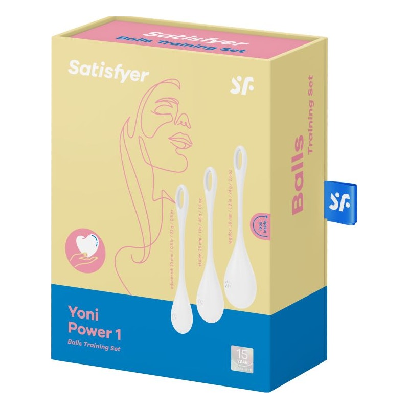 Satisfyer Yoni Power Balls 1 White 3 Pc Set