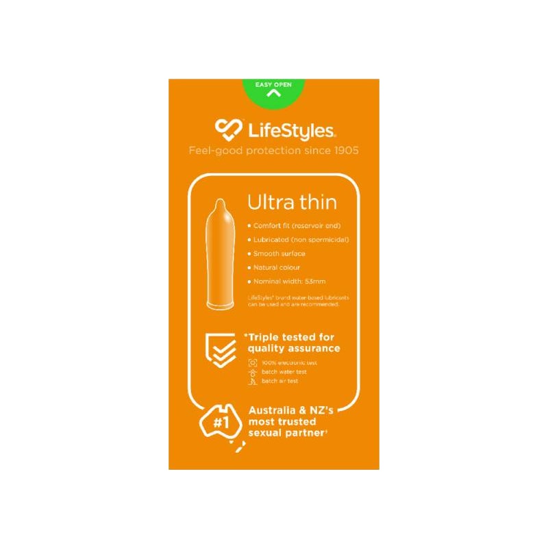 LifeStyles Ultra Thin Condoms 20 - Vibrant Vibes Australia - Quality Sex Toys - Great Prices - Sex Toys Australia