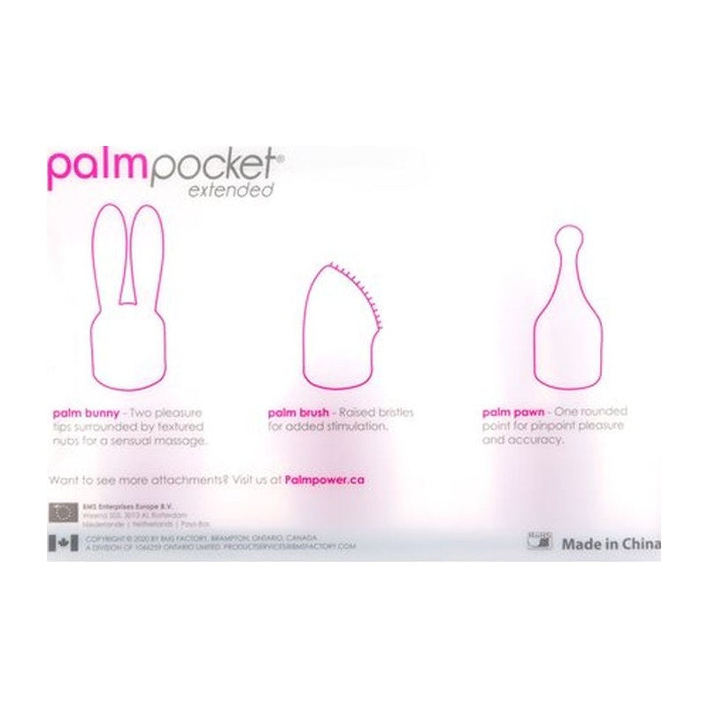 PalmPower Pocket Extended Silicone Massage Heads 3 Pc Set - Vibrant Vibes Australia - Quality Sex Toys - Great Prices - Sex Toys Australia