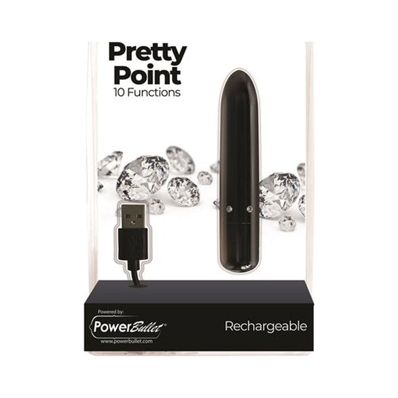 Pretty Point 4in Power Bullet Black - Vibrant Vibes Australia - Quality Sex Toys - Great Prices - Sex Toys Australia