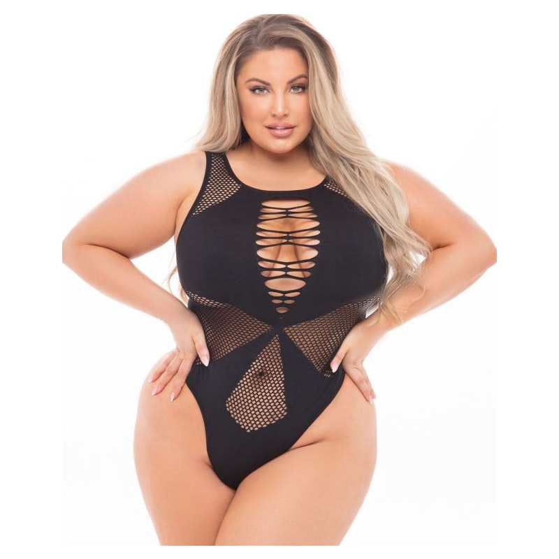 Duchess High Neck Bodysuit Black - Vibrant Vibes Australia - Quality Sex Toys - Great Prices - Sex Toys Australia