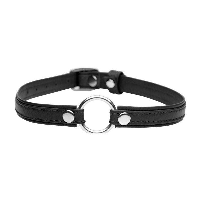 Sex Pet Leather Choker w Silver Ring Black - Vibrant Vibes Australia - Quality Sex Toys - Great Prices - Sex Toys Australia