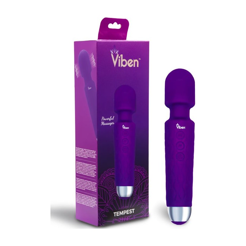 Viben Tempest Travel Wand Massager Violet - Vibrant Vibes Australia - Quality Sex Toys - Great Prices - Sex Toys Australia