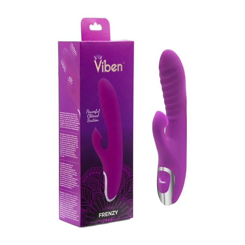 Viben Frenzy Suction Rabbit Vibe Berry - Vibrant Vibes Australia - Quality Sex Toys - Great Prices - Sex Toys Australia