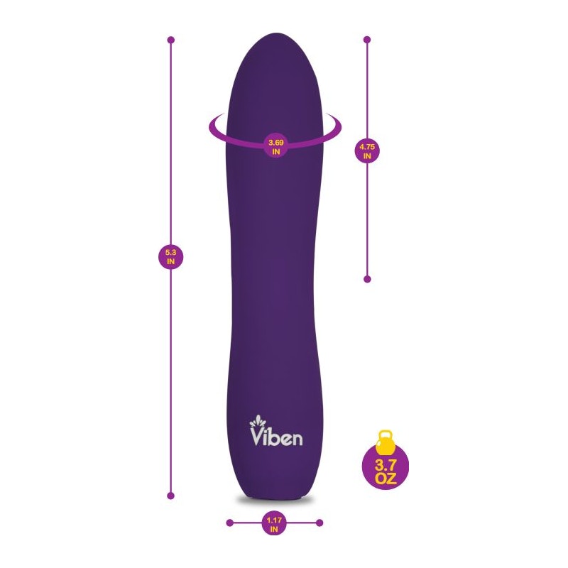 Viben Vivacious Rumble Motor Rechargeable Bullet Violet - Vibrant Vibes Australia - Quality Sex Toys - Great Prices - Sex Toys Australia