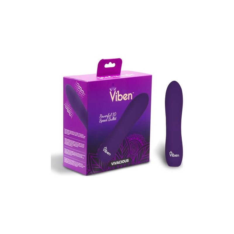 Viben Vivacious Rumble Motor Rechargeable Bullet Violet - Vibrant Vibes Australia - Quality Sex Toys - Great Prices - Sex Toys Australia