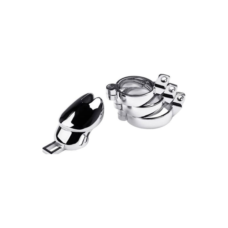 Silver Metal Chastity Cage Adjustable - Vibrant Vibes Australia - Quality Sex Toys - Great Prices - Sex Toys Australia