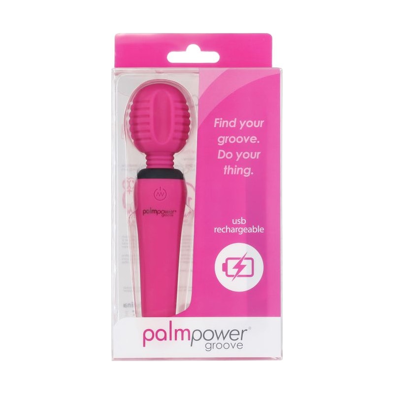 PalmPower Groove Mini Wand Fuchsia - Vibrant Vibes Australia - Quality Sex Toys - Great Prices - Sex Toys Australia