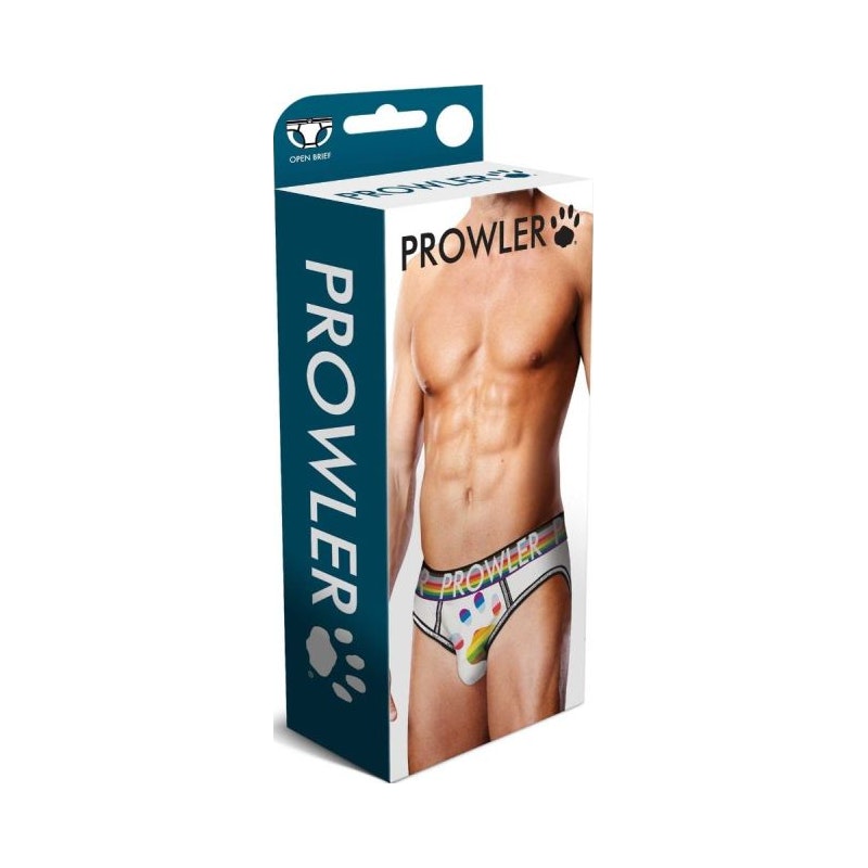 Prowler Oversized Paw Open Back Brief White - Vibrant Vibes Australia - Quality Sex Toys - Great Prices - Sex Toys Australia