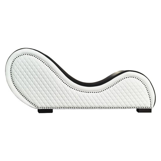 Kama Sutra Chaise Love Lounge Studded and Quilted 2 Tone Black/White - Vibrant Vibes Australia - Quality Sex Toys - Great Prices - Sex Toys Australia