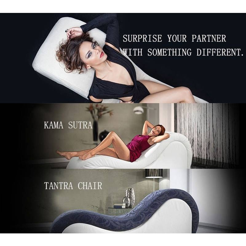 Kama Sutra Chaise Love Lounge Studded and Quilted 2 Tone Black/White - Vibrant Vibes Australia - Quality Sex Toys - Great Prices - Sex Toys Australia