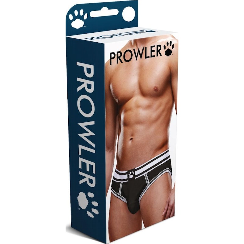 Prowler Open Brief Black/White - Vibrant Vibes Australia - Quality Sex Toys - Great Prices - Sex Toys Australia