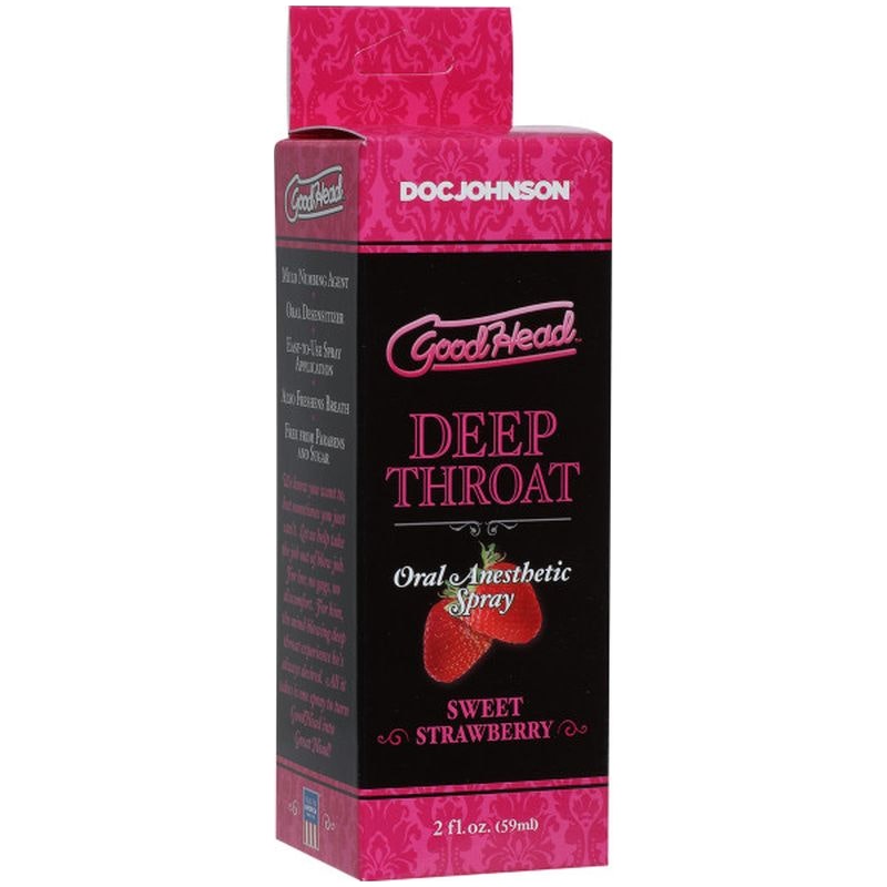 GoodHead Deep Throat Spray Strawberry 59ml - Vibrant Vibes Australia - Quality Sex Toys - Great Prices - Sex Toys Australia