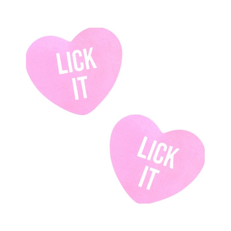 Lick It Love Heart Pasties - Vibrant Vibes Australia - Quality Sex Toys - Great Prices - Sex Toys Australia