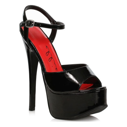 Stiletto Sandal Black 6.5in - Vibrant Vibes Australia - Quality Sex Toys - Great Prices - Sex Toys Australia