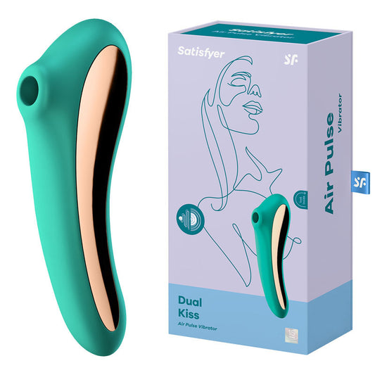 Satisfyer Dual Kiss Green - Vibrant Vibes Australia - Quality Sex Toys - Great Prices - Sex Toys Australia