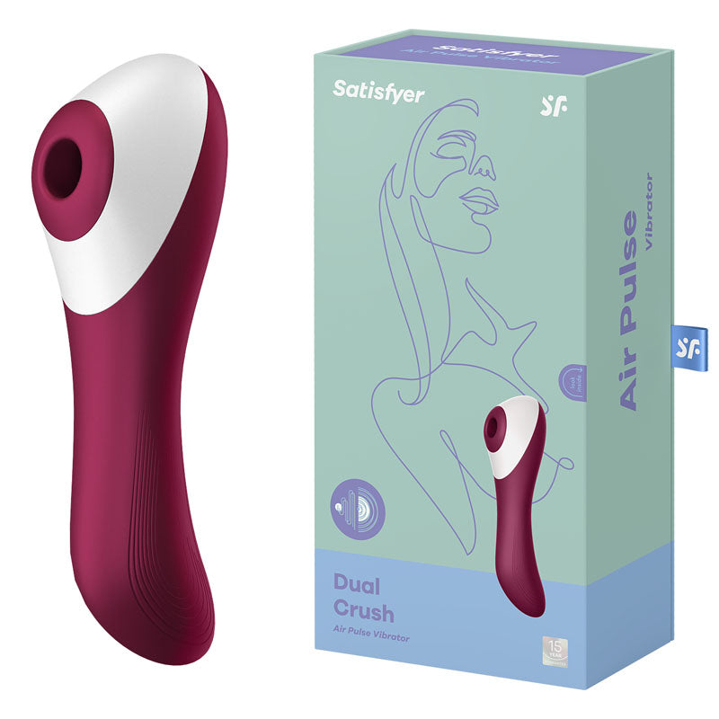 Satisfyer Dual Crush Insertable Double Air Pulse Vibrator - Vibrant Vibes Australia - Quality Sex Toys - Great Prices - Sex Toys Australia